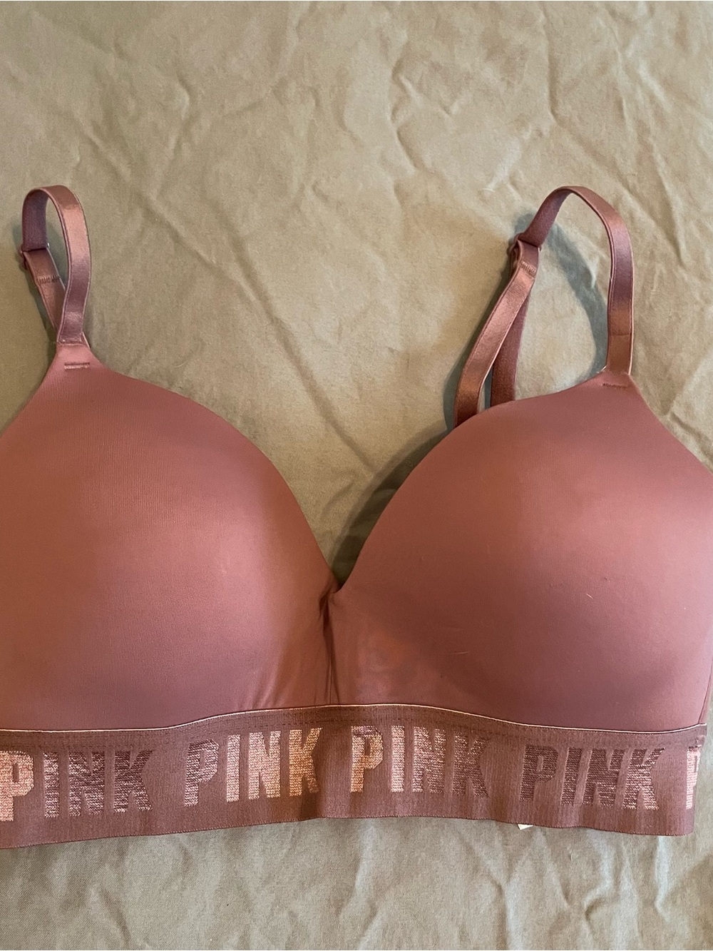 PINK Victoria's Secret Wireless  Bra in Dusty Rose Mauve